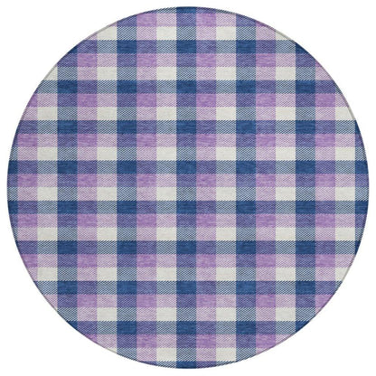 LOOMLAN Rugs Nahlia Navy Washable Indoor-Outdoor Rug
