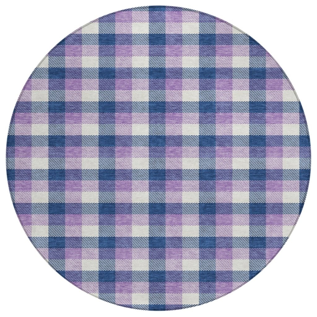 LOOMLAN Rugs Nahlia Navy Washable Indoor-Outdoor Rug