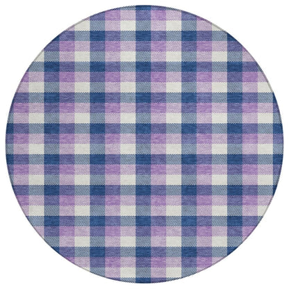 LOOMLAN Rugs Nahlia Navy Washable Indoor-Outdoor Rug