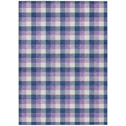 LOOMLAN Rugs Nahlia Navy Washable Indoor-Outdoor Rug