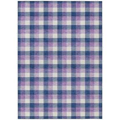 LOOMLAN Rugs Nahlia Navy Washable Indoor-Outdoor Rug