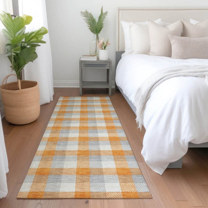 LOOMLAN Rugs Nahlia Orange Washable Indoor-Outdoor Rug