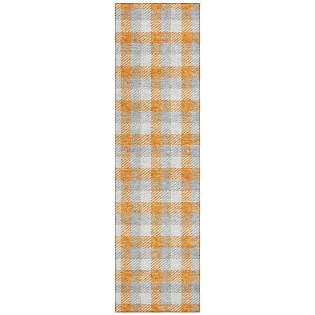 LOOMLAN Rugs Nahlia Orange Washable Indoor-Outdoor Rug