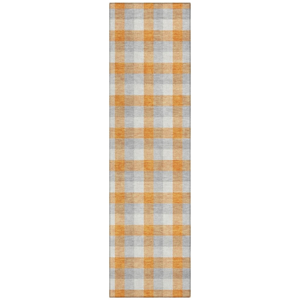 LOOMLAN Rugs Nahlia Orange Washable Indoor-Outdoor Rug