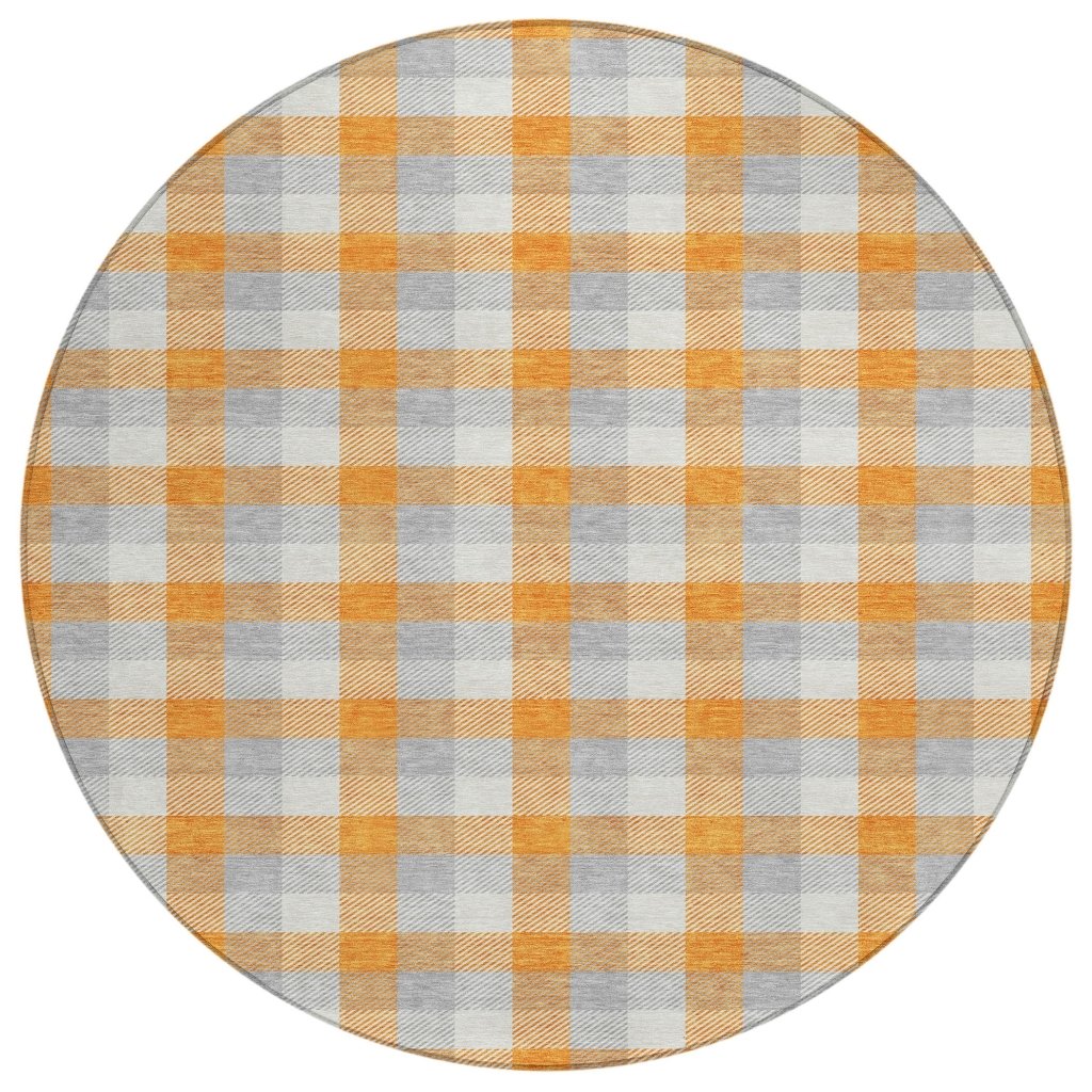 LOOMLAN Rugs Nahlia Orange Washable Indoor-Outdoor Rug