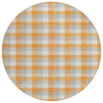 LOOMLAN Rugs Nahlia Orange Washable Indoor-Outdoor Rug