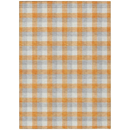 LOOMLAN Rugs Nahlia Orange Washable Indoor-Outdoor Rug