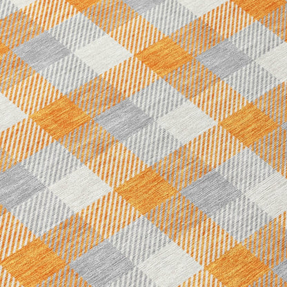 LOOMLAN Rugs Nahlia Orange Washable Indoor-Outdoor Rug