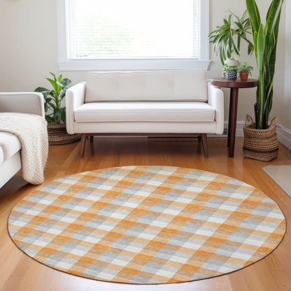 LOOMLAN Rugs Nahlia Orange Washable Indoor-Outdoor Rug