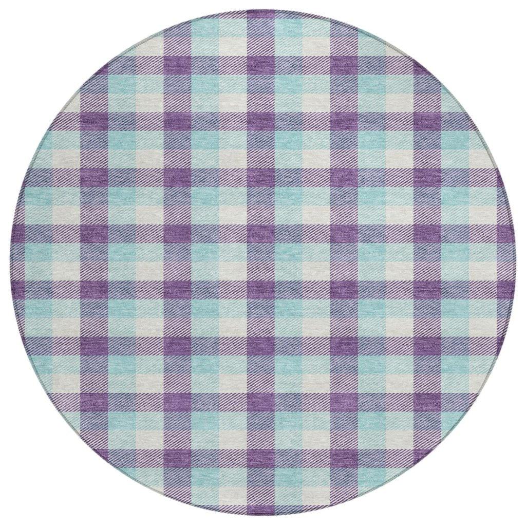 LOOMLAN Rugs Nahlia Purple Washable Indoor-Outdoor Rug