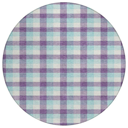 LOOMLAN Rugs Nahlia Purple Washable Indoor-Outdoor Rug