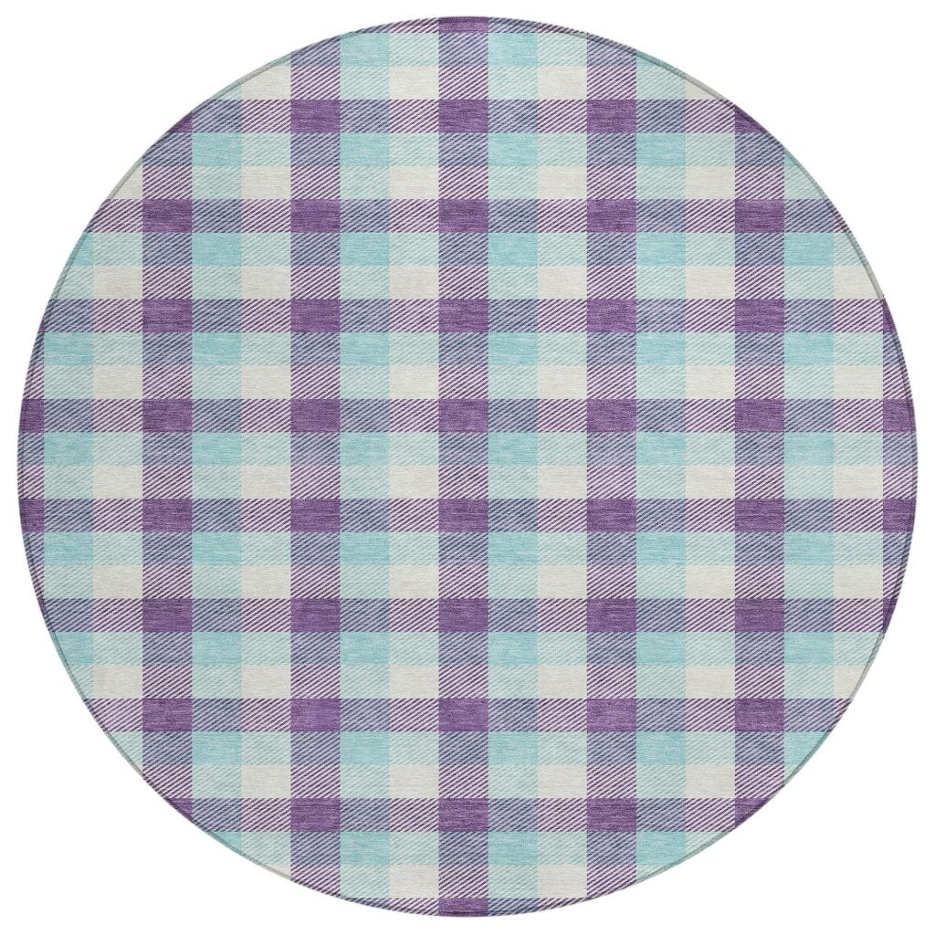 LOOMLAN Rugs Nahlia Purple Washable Indoor-Outdoor Rug