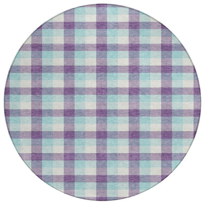 LOOMLAN Rugs Nahlia Purple Washable Indoor-Outdoor Rug