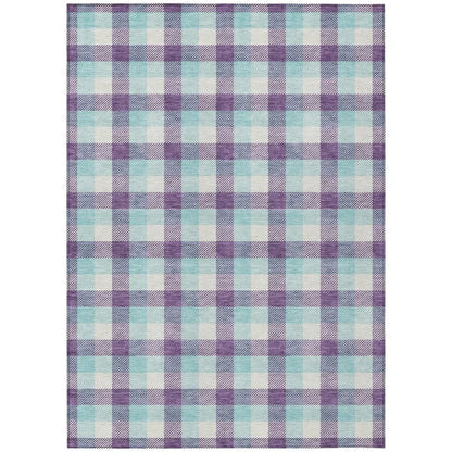 LOOMLAN Rugs Nahlia Purple Washable Indoor-Outdoor Rug