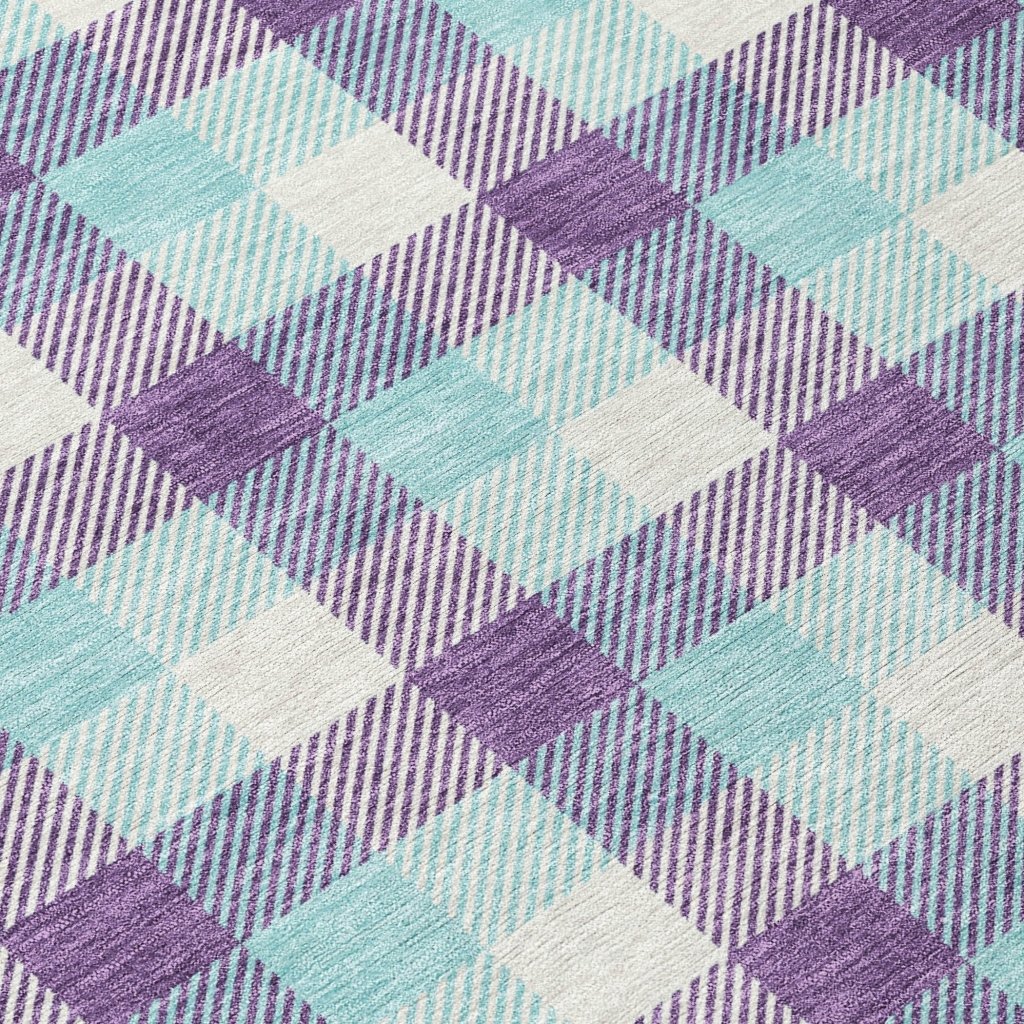 LOOMLAN Rugs Nahlia Purple Washable Indoor-Outdoor Rug
