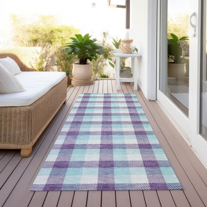 LOOMLAN Rugs Nahlia Purple Washable Indoor-Outdoor Rug
