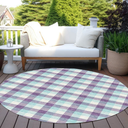 LOOMLAN Rugs Nahlia Purple Washable Indoor-Outdoor Rug