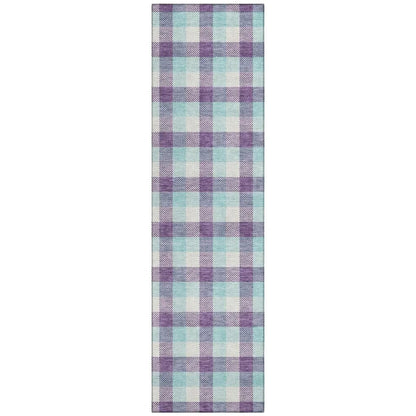 LOOMLAN Rugs Nahlia Purple Washable Indoor-Outdoor Rug