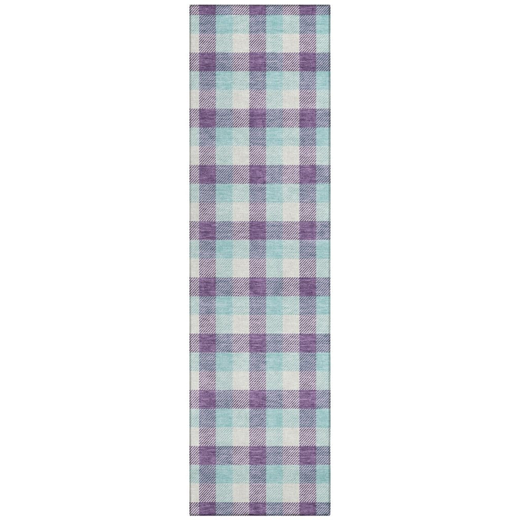 LOOMLAN Rugs Nahlia Purple Washable Indoor-Outdoor Rug