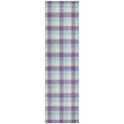 LOOMLAN Rugs Nahlia Purple Washable Indoor-Outdoor Rug