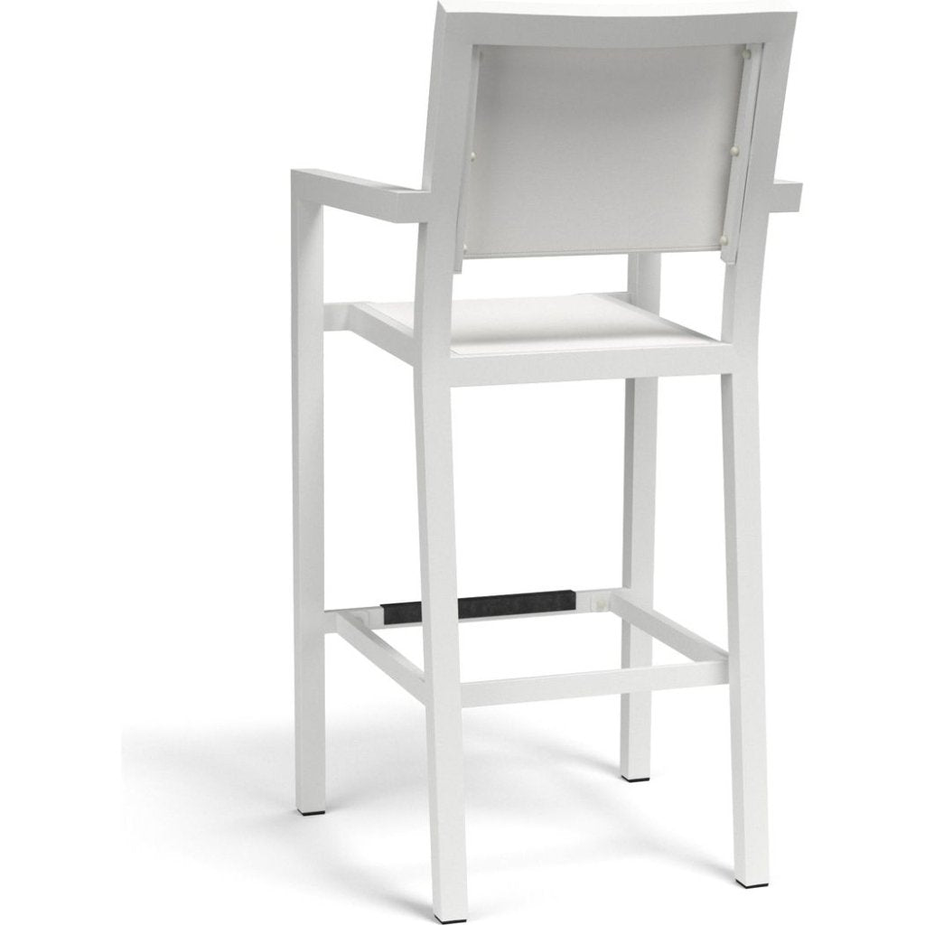 Naples Aluminum Made Sling Outdoor Barstool - LOOMLAN - Sunset West - Outdoor Bar Stools