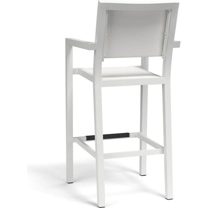 Naples Aluminum Made Sling Outdoor Barstool - LOOMLAN - Sunset West - Outdoor Bar Stools