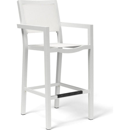 Naples Aluminum Made Sling Outdoor Barstool - LOOMLAN - Sunset West - Outdoor Bar Stools