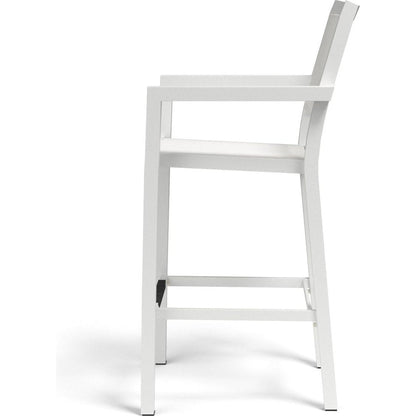 Naples Aluminum Made Sling Outdoor Barstool - LOOMLAN - Sunset West - Outdoor Bar Stools