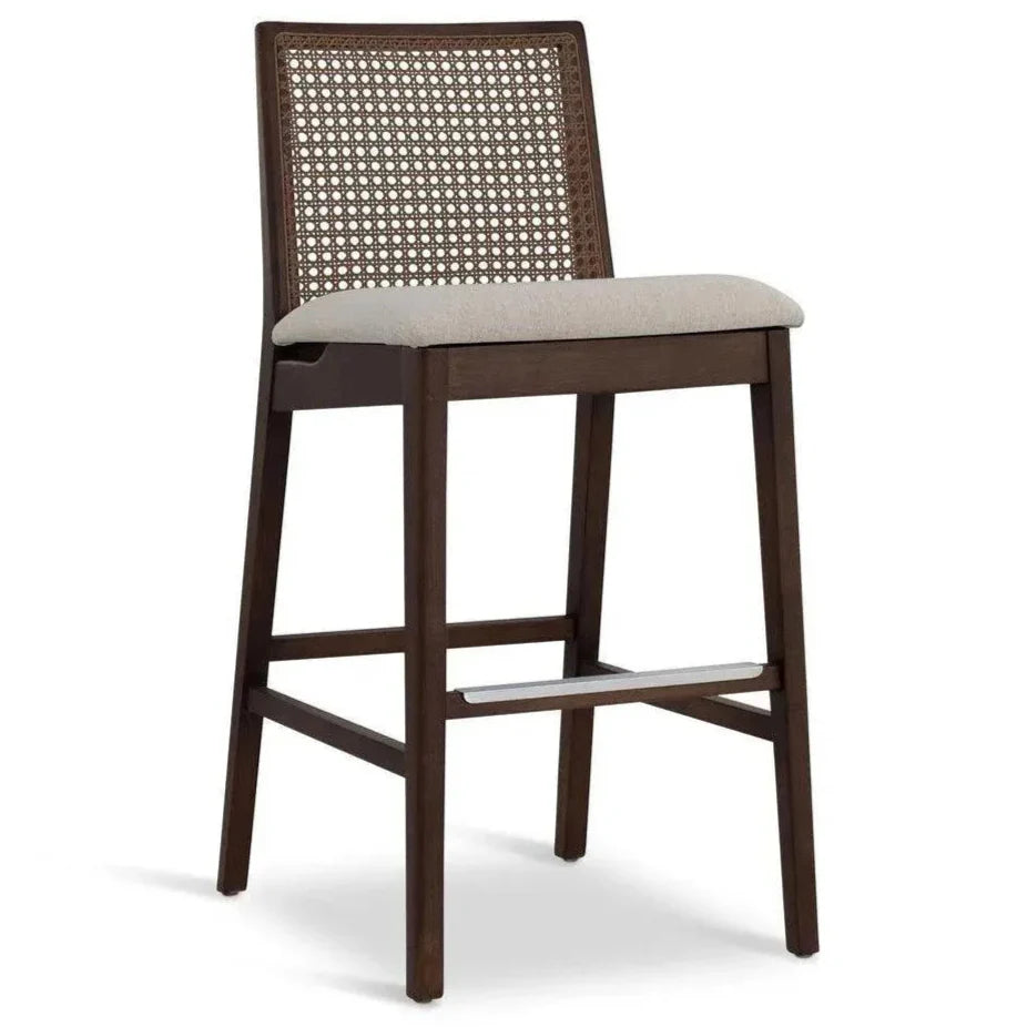 Nardia Boucle Cane Counter Stool