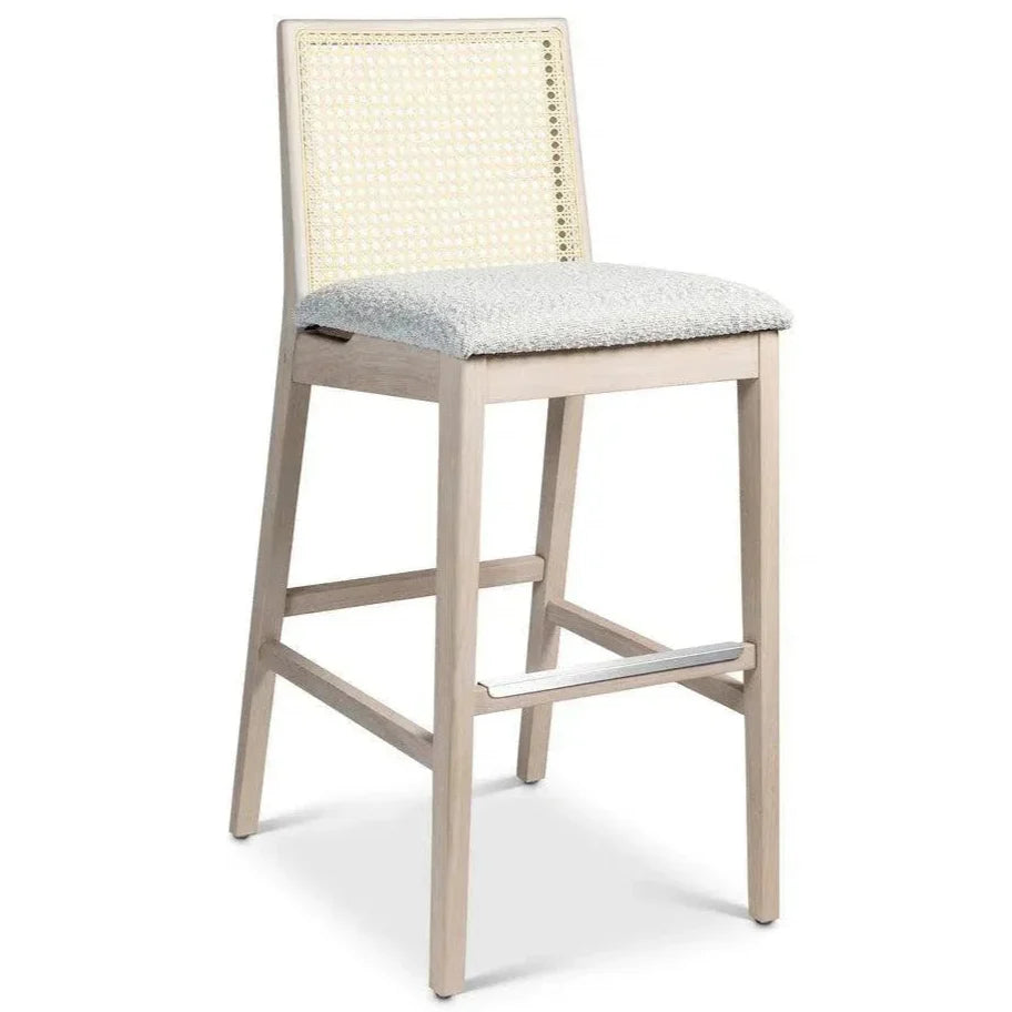 Nardia Boucle Cane Counter Stool