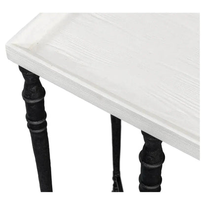 Sarreid Nathaniel Console Table Slim Two Tone Wood 80"