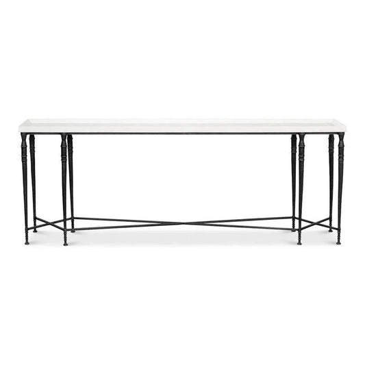 Sarreid Nathaniel Console Table Slim Two Tone Wood 80"