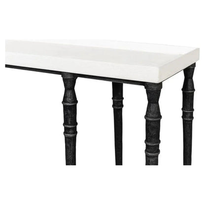 Sarreid Nathaniel Console Table Slim Two Tone Wood 80"