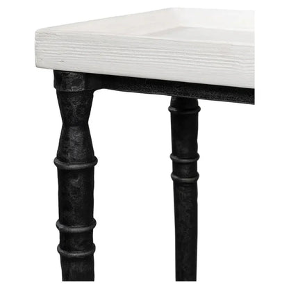 Sarreid Nathaniel Console Table Slim Two Tone Wood 80"