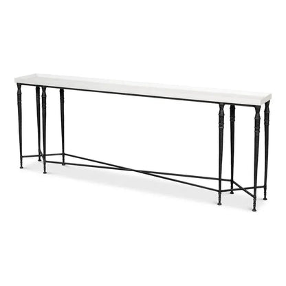 Sarreid Nathaniel Console Table Slim Two Tone Wood 80"