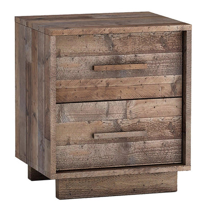 Natural Brown Reclaimed Solid Wood Frame Nevada Nightstand - Sideboards and Things Accents_Natural, Brand_LH Imports, Color_Natural, Features_Repurposed Materials, Finish_Distressed, Finish_Natural, Finish_Rustic, Materials_Reclaimed Wood, Materials_Wood, Nightstands, Wood Species_Pine