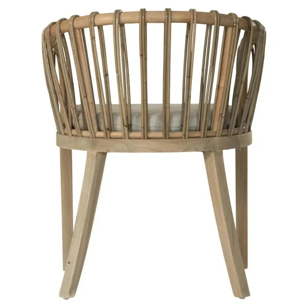 Natural Rattan and Teak Dining Chair - LOOMLAN - Artesia - Dining Chairs