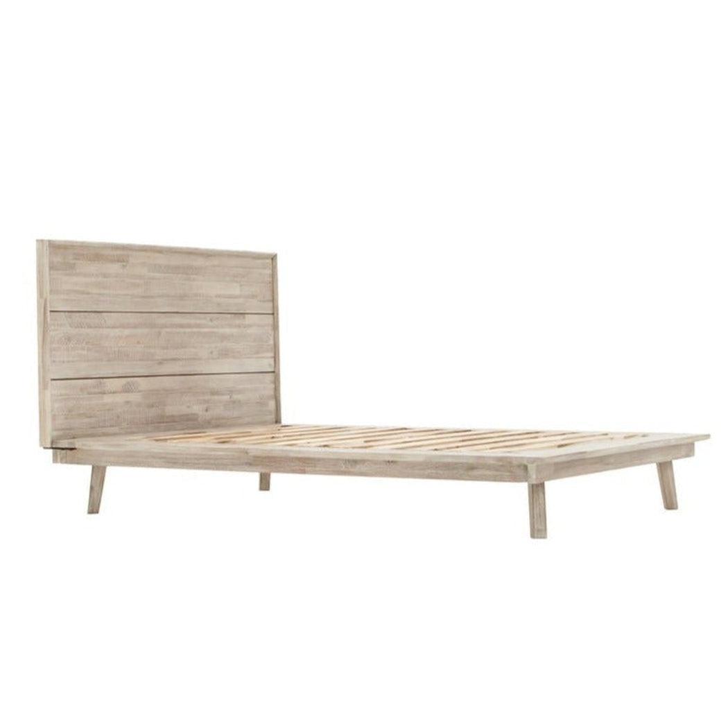 Natural Reclaimed Solid Wood Frame Platform Queen Size Bed Gia Collection - Sideboards and Things Accents_Natural, Brand_LH Imports, Color_Natural, Features_Repurposed Materials, Finish_Natural, Finish_Rustic, Materials_Reclaimed Wood, Materials_Wood, Product Type_Platform Bed, Size_Queen, Wood Species_Acacia