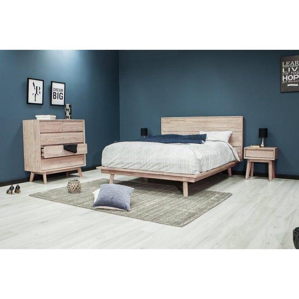 Natural Reclaimed Solid Wood Frame Platform Queen Size Bed Gia Collection - Sideboards and Things Accents_Natural, Brand_LH Imports, Color_Natural, Features_Repurposed Materials, Finish_Natural, Finish_Rustic, Materials_Reclaimed Wood, Materials_Wood, Product Type_Platform Bed, Size_Queen, Wood Species_Acacia