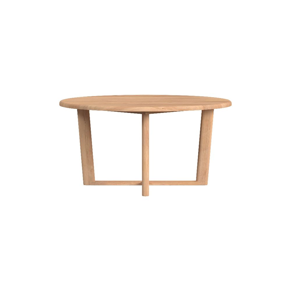 Natural Teak Round Outdoor Dining Table - LOOMLAN - Sunset West - Outdoor Dining Tables