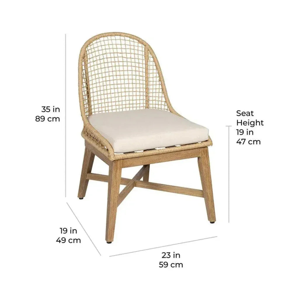 Nautilus Dining Chair 2PC Natural Outdoor - LOOMLAN - Seasonal Living - Outdoor Dining Chairs
