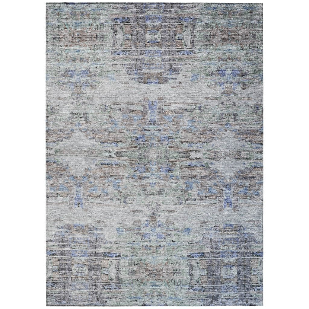 LOOMLAN Rugs Naya Brown Washable Indoor-Outdoor Rug