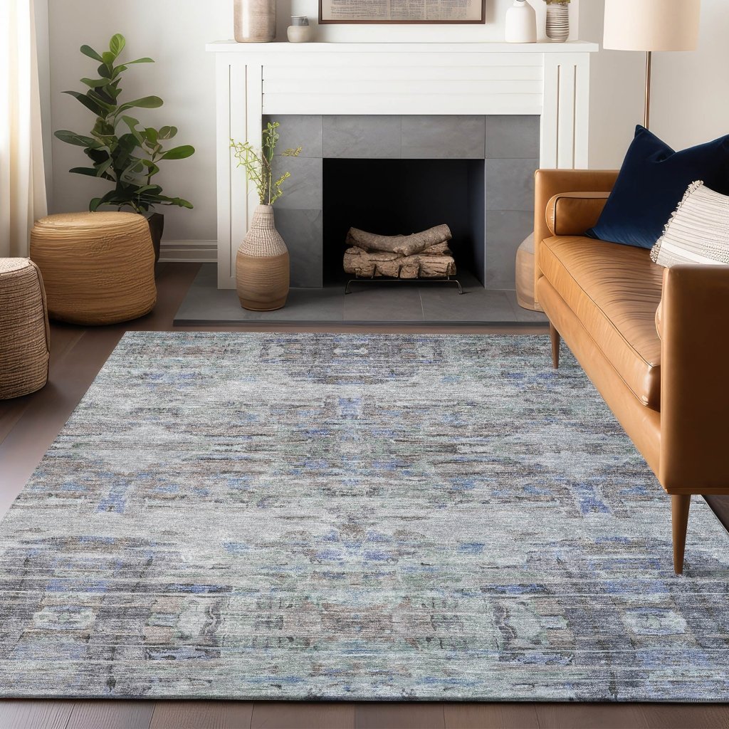 LOOMLAN Rugs Naya Brown Washable Indoor-Outdoor Rug