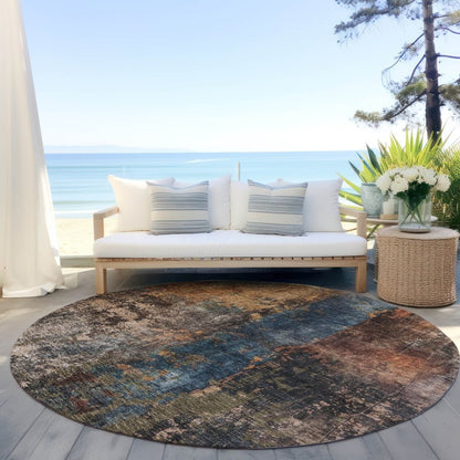 Nayara Blue Washable Indoor - Outdoor Rug - LOOMLAN - LOOMLAN Rugs - Outdoor Rugs
