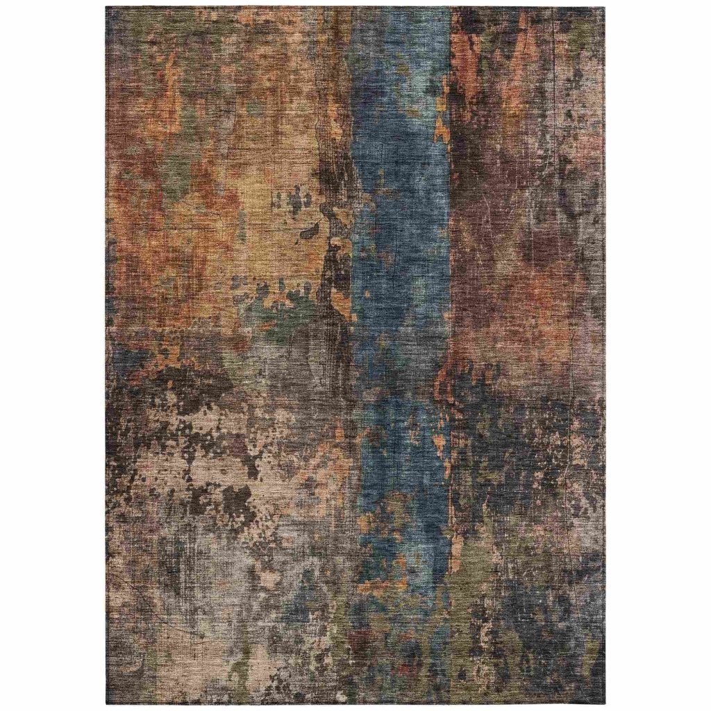 Nayara Blue Washable Indoor - Outdoor Rug - LOOMLAN - LOOMLAN Rugs - Outdoor Rugs