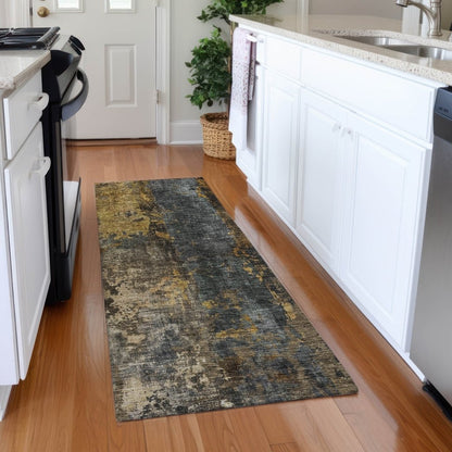 LOOMLAN Rugs Nayara Gray Washable Indoor-Outdoor Rug