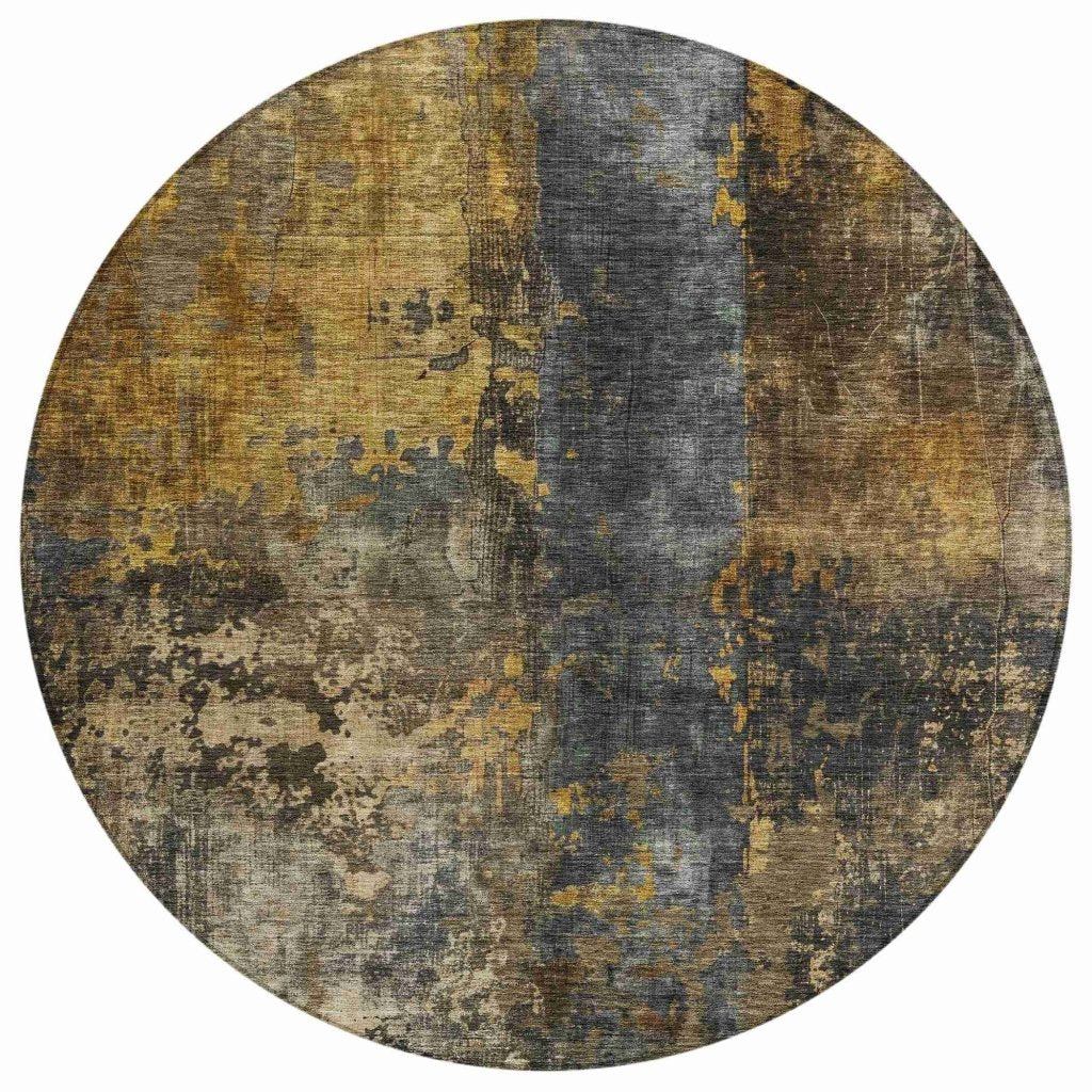 LOOMLAN Rugs Nayara Gray Washable Indoor-Outdoor Rug