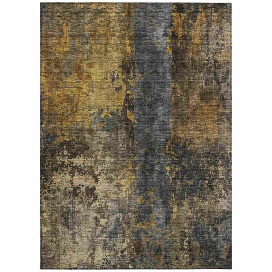 LOOMLAN Rugs Nayara Gray Washable Indoor-Outdoor Rug