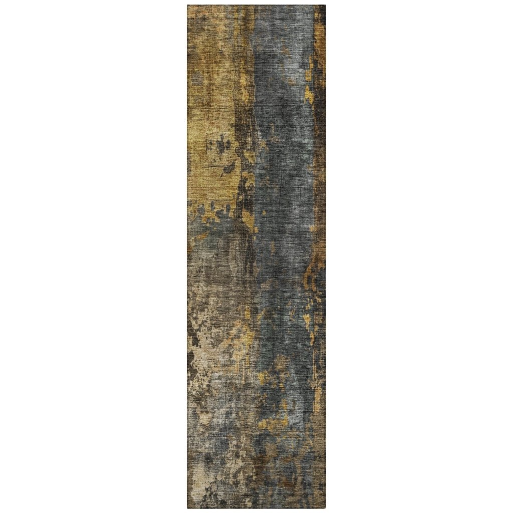 LOOMLAN Rugs Nayara Gray Washable Indoor-Outdoor Rug