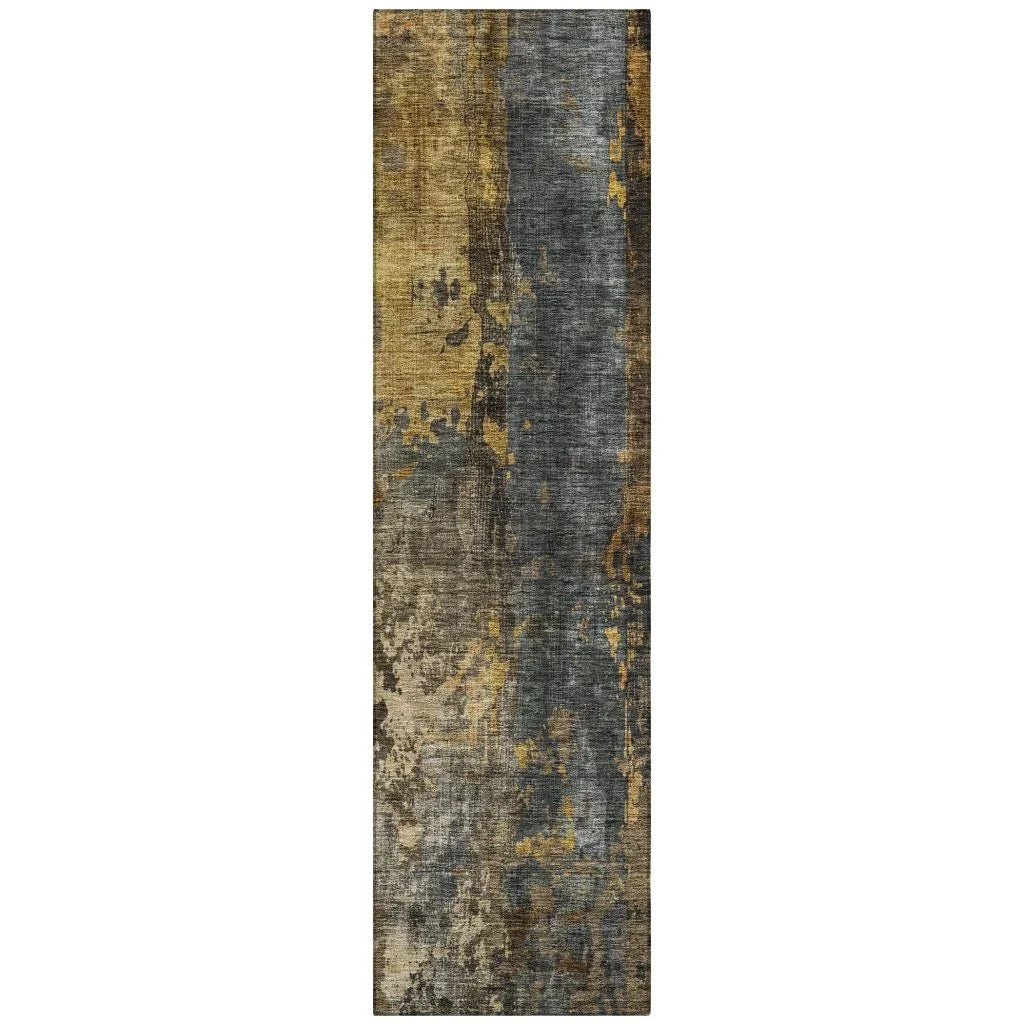 LOOMLAN Rugs Nayara Gray Washable Indoor-Outdoor Rug